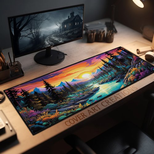 Mountain Landscape Dreamy Design No 328 Desk Mat