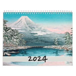 Mountain Landscape Fine Art 2024 Vintage Style Calendar