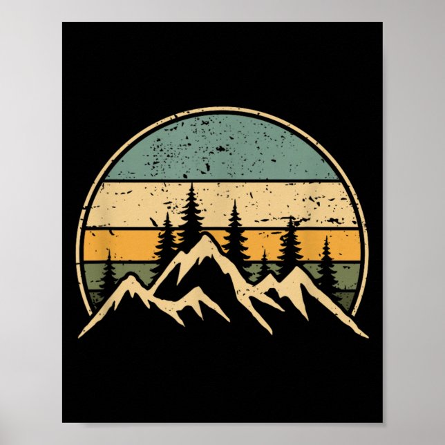 Mountain Landscape Forest Trees Nature Wildlife Poster (Front)