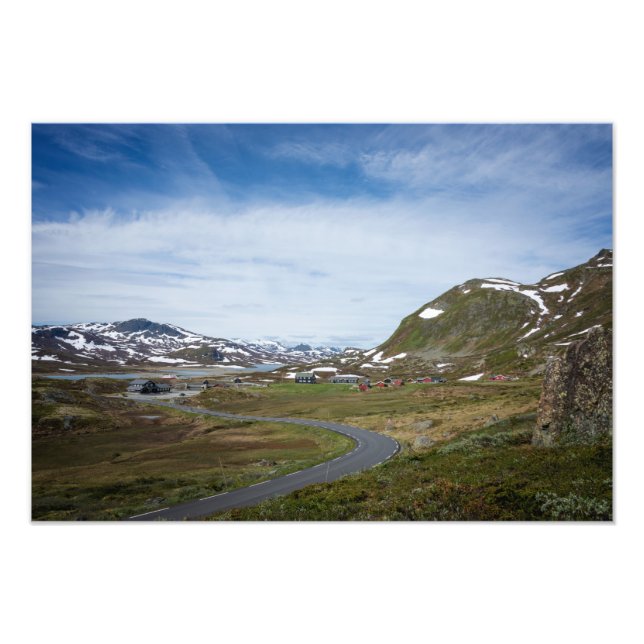 Mountain landscape in Norway photo print (Front)