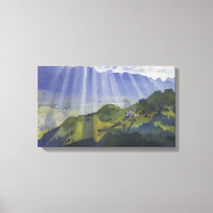 Mountain Landscape in Switzerland (Serebriakova) Canvas Print