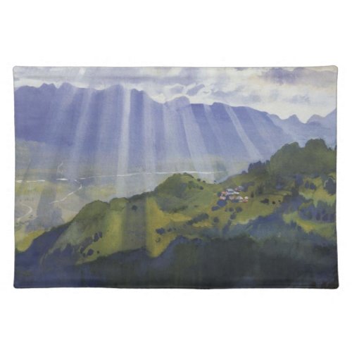 Mountain Landscape in Switzerland Serebriakova Cloth Placemat