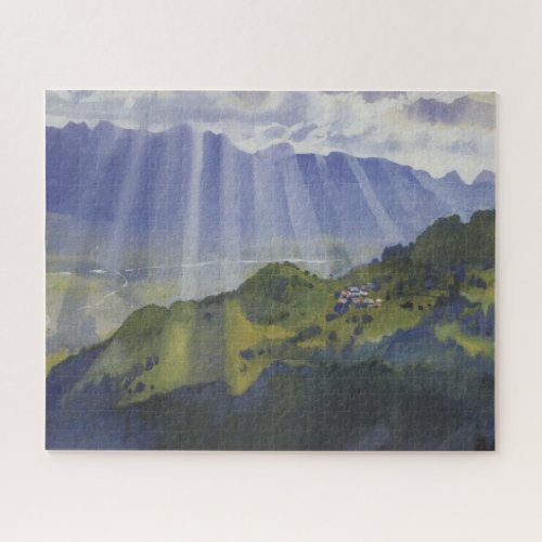 Mountain Landscape in Switzerland Serebriakova Jigsaw Puzzle
