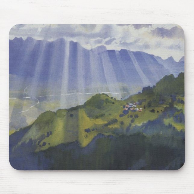Mountain Landscape in Switzerland (Serebriakova) Mouse Pad (Front)