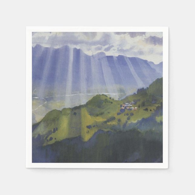 Mountain Landscape in Switzerland (Serebriakova) Napkins (Front)