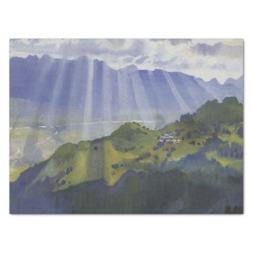Mountain Landscape in Switzerland Serebriakova Tissue Paper