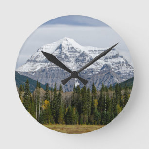 Mountain Landscape, Mount Robson Round Clock