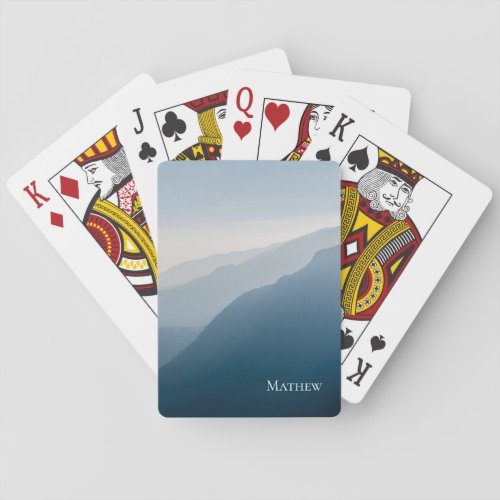 Mountain Landscape Personalized Poker Cards