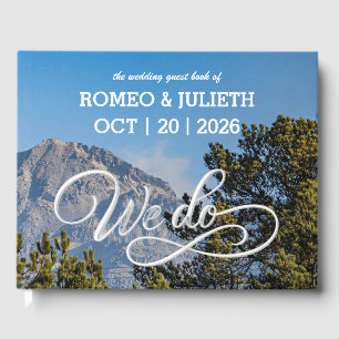 Mountain Landscape Photo Wedding Guest Book