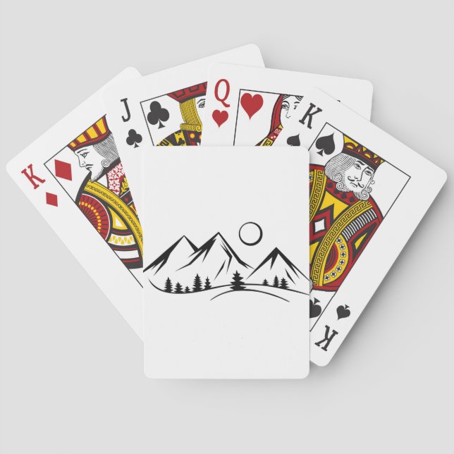 Mountain landscape poker cards (Back)