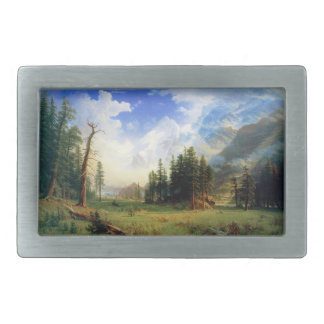 Mountain Landscape Rectangular Belt Buckle