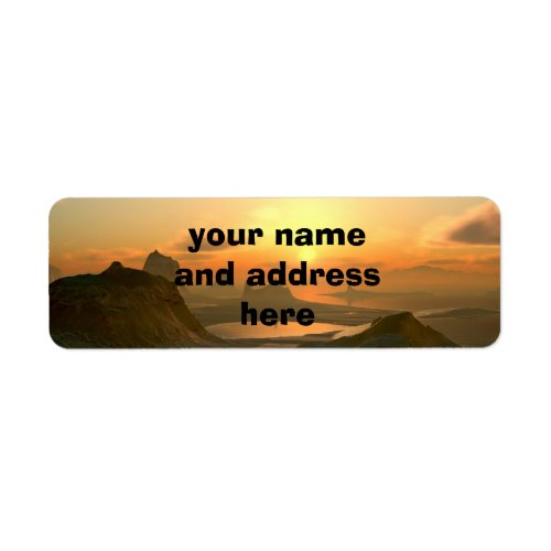 MOUNTAIN LANDSCAPE return address labels