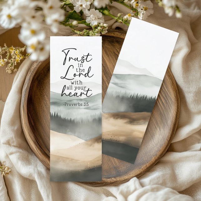 Mountain Landscape Scripture Trust in the Lord Bookmarks (Creator Uploaded)