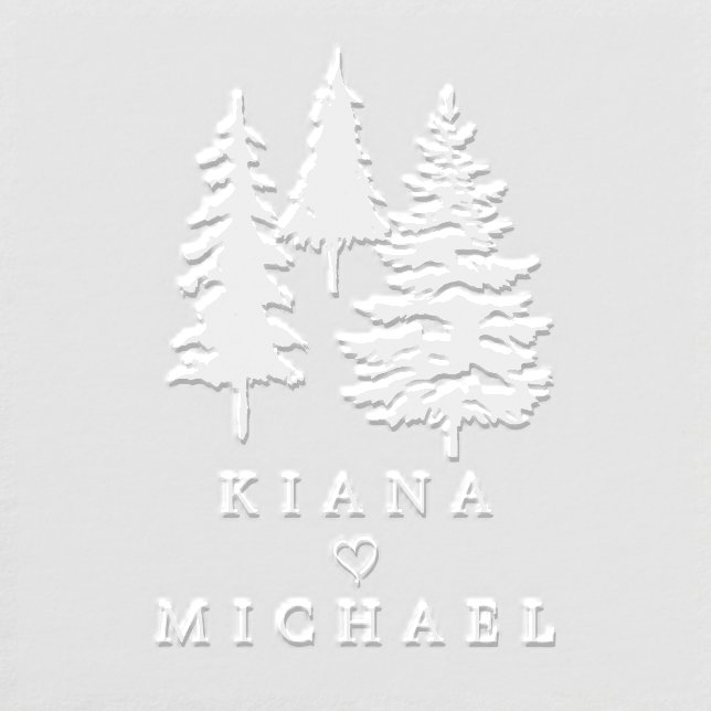 Mountain Landscape Trees Wedding ID787  Embosser (Design)