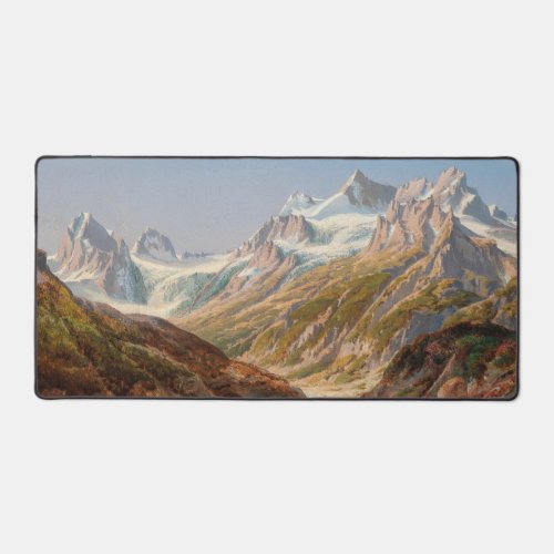 Mountain Landscape Vintage Art Desk Mat