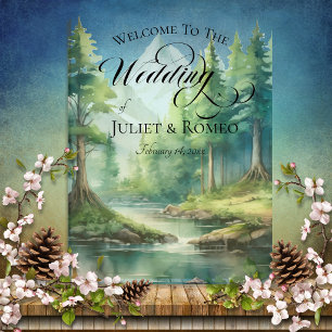 Mountain Landscape Welcome Acrylic Sign