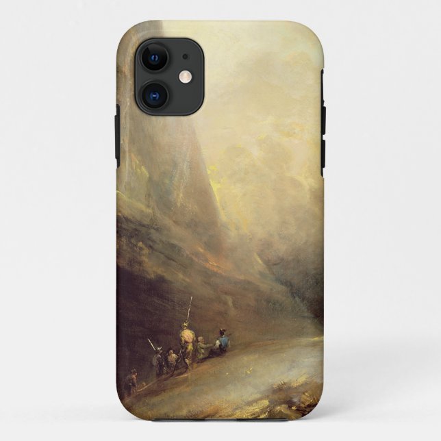 Mountain Landscape with Banditti, c.1780 (oil on c Case-Mate iPhone Case (Back)