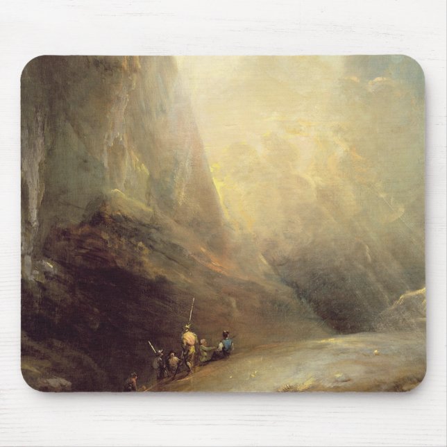 Mountain Landscape with Banditti, c.1780 (oil on c Mouse Pad (Front)