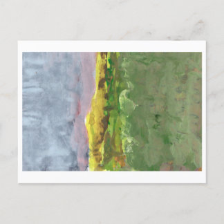 Mountain landscape with purple sky #1 postcard