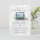 Mountain Laptop | Virtual Baby Shower Invitation (Standing Front)