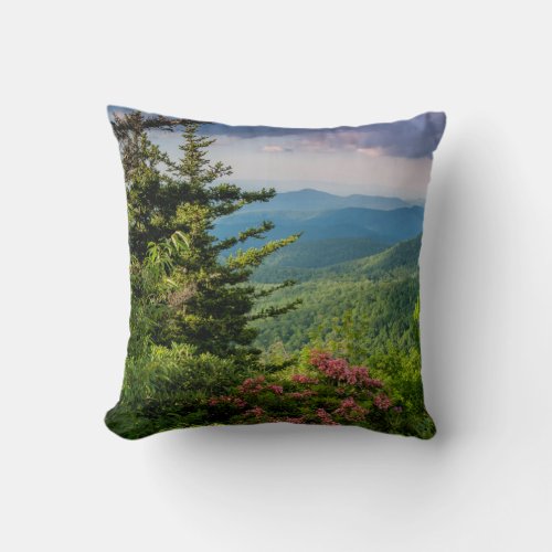 Mountain Laurel at Sunrise Throw Pillow