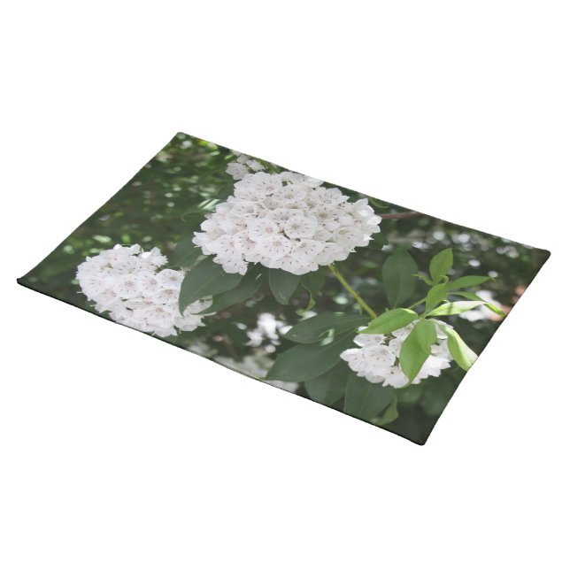 Mountain Laurel Floral Placemat (On Table)