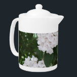 Mountain Laurel Floral Porcelain Teapot 44oz.<br><div class="desc">Pretty white Mountain Laurel flowers and bits of pink and red in full bloom. The fragrant star-shaped Mountain Laurel flower is the Pennsylvania State Flower and Connecticut State Flower, and is considered one of the most beautiful of native American shrubs. Original Photography by TamiraZDesigns. Visit my store for more original...</div>
