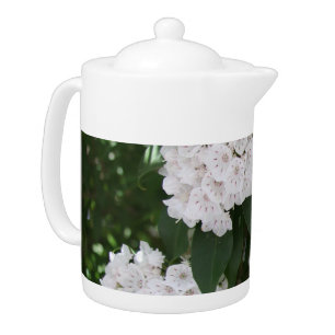 Mountain Laurel Floral Porcelain Teapot 44oz.