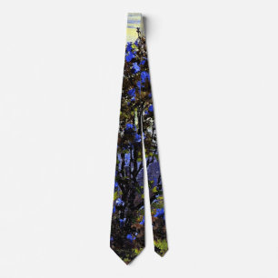 Mountain Laurel in Bloom, painting by J, Onderdonk Neck Tie
