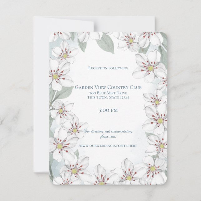 Mountain Laurel Wedding Details Invitation (Front)