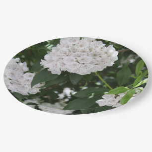 Mountain Laurel White Flowers Paper Plates