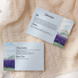 Mountain Lavender Wedding Information Enclosure Card