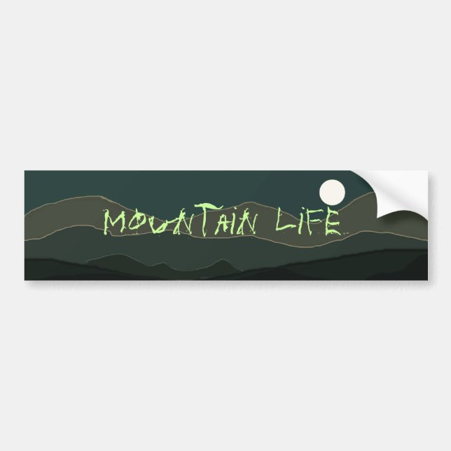 Mountain Life Bumper Sticker (Front)