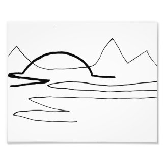 Mountain Line Drawing Print