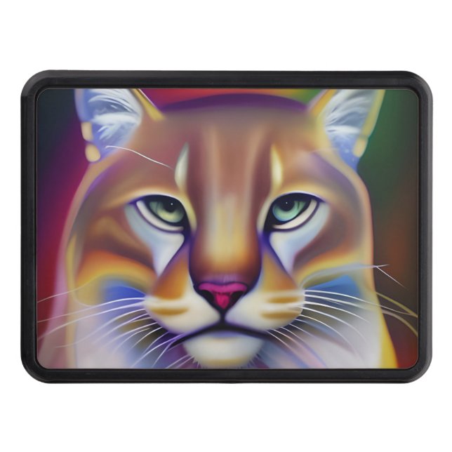 Mountain Lion Art Hitch Cover (Front)