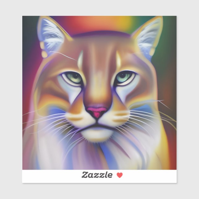 Mountain Lion Art  Sticker (Sheet)
