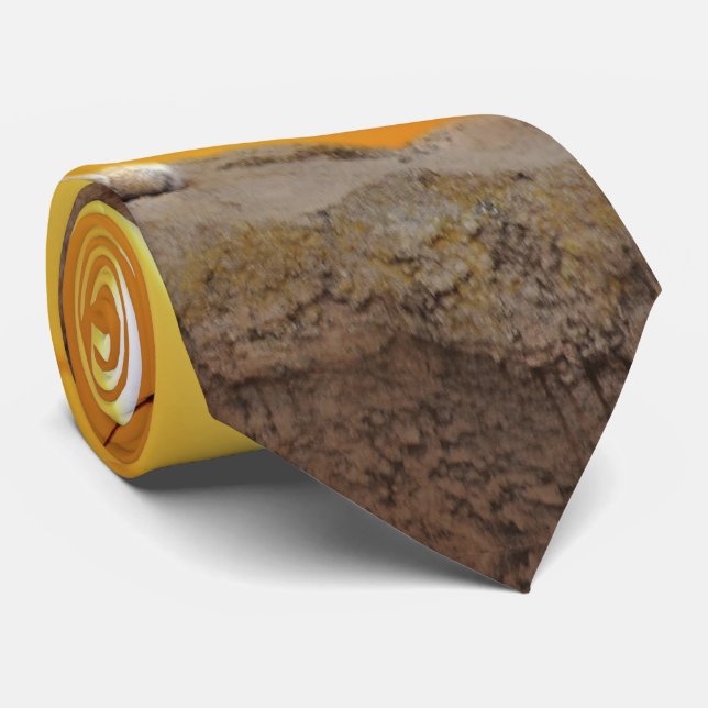 Mountain lion at sunset neck tie (Rolled)