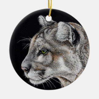 Mountain Lion Ceramic Ornament