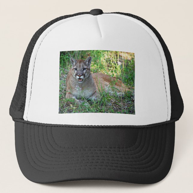 Mountain Lion Complaining Trucker Hat (Front)
