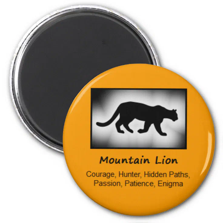 Mountain Lion Cougar Totem Animal Spirit Meaning Magnet | Zazzle