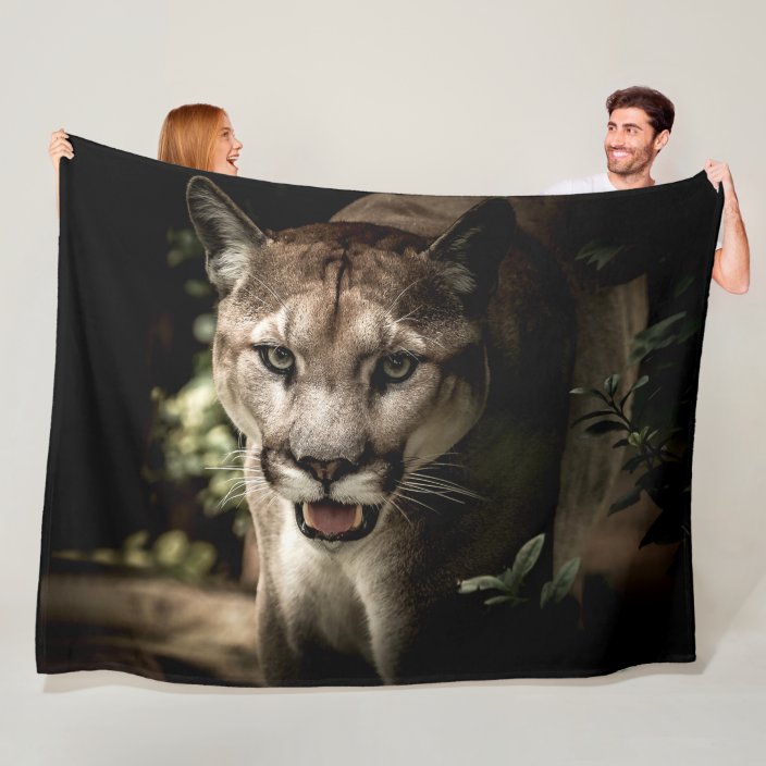 MOUNTAIN LION FLEECE BLANKET | Zazzle.com