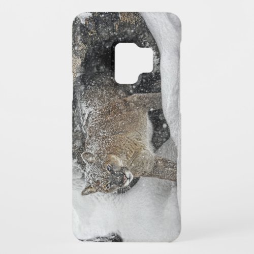 Mountain Lion in Snow Case_Mate Samsung Galaxy S9 Case