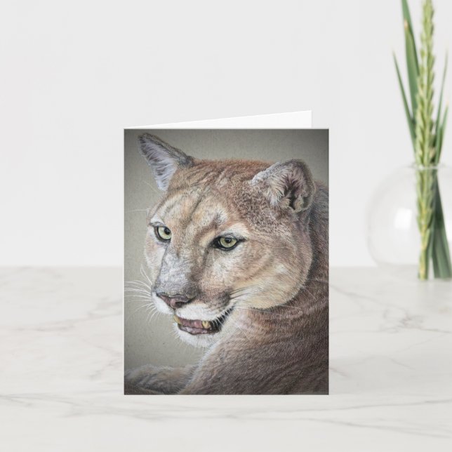 mountain lion notecard (Front)