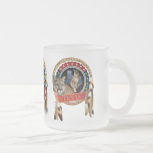 Mountain lion of Texas Frosted Glass Coffee Mug
