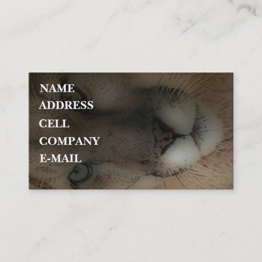 Customizable 'Mountain Lion on the Hunt' Business Card Templates