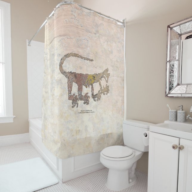 Mountain Lion Petroglyph  Curtain (In Situ)