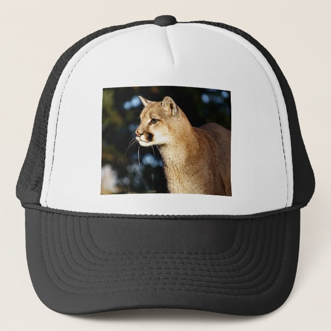 Mountain Lion Profile Trucker Hat (Front)
