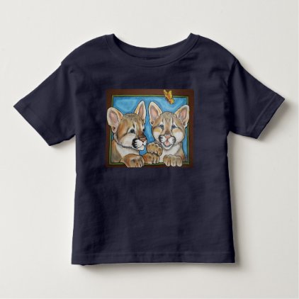 Mountain Lion Puma Cat Cubs Art T Shirt Cute