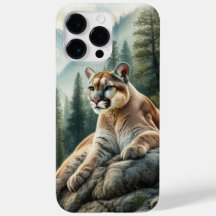 Mountain Lion Watercolor iPhone / iPad case