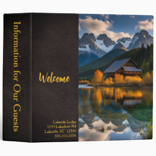 Mountain Lodge Vacation Rental 3 Ring Binder